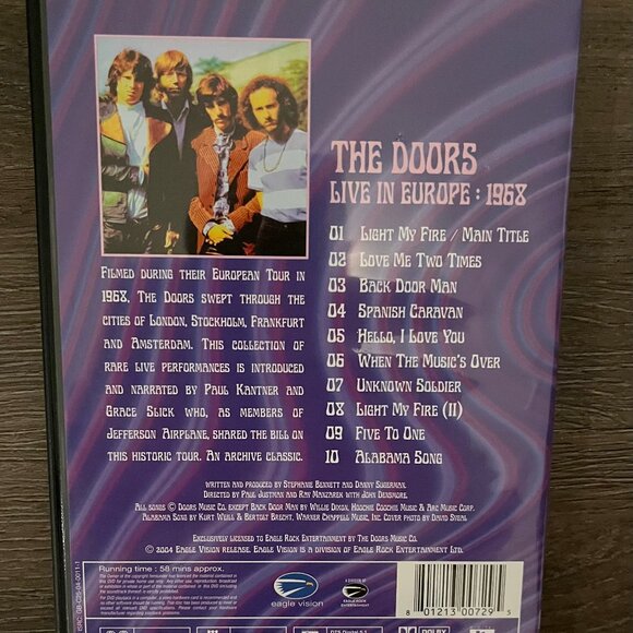 The Doors Live In Europe 1968 (DVD 2004) - Picture 2 of 3